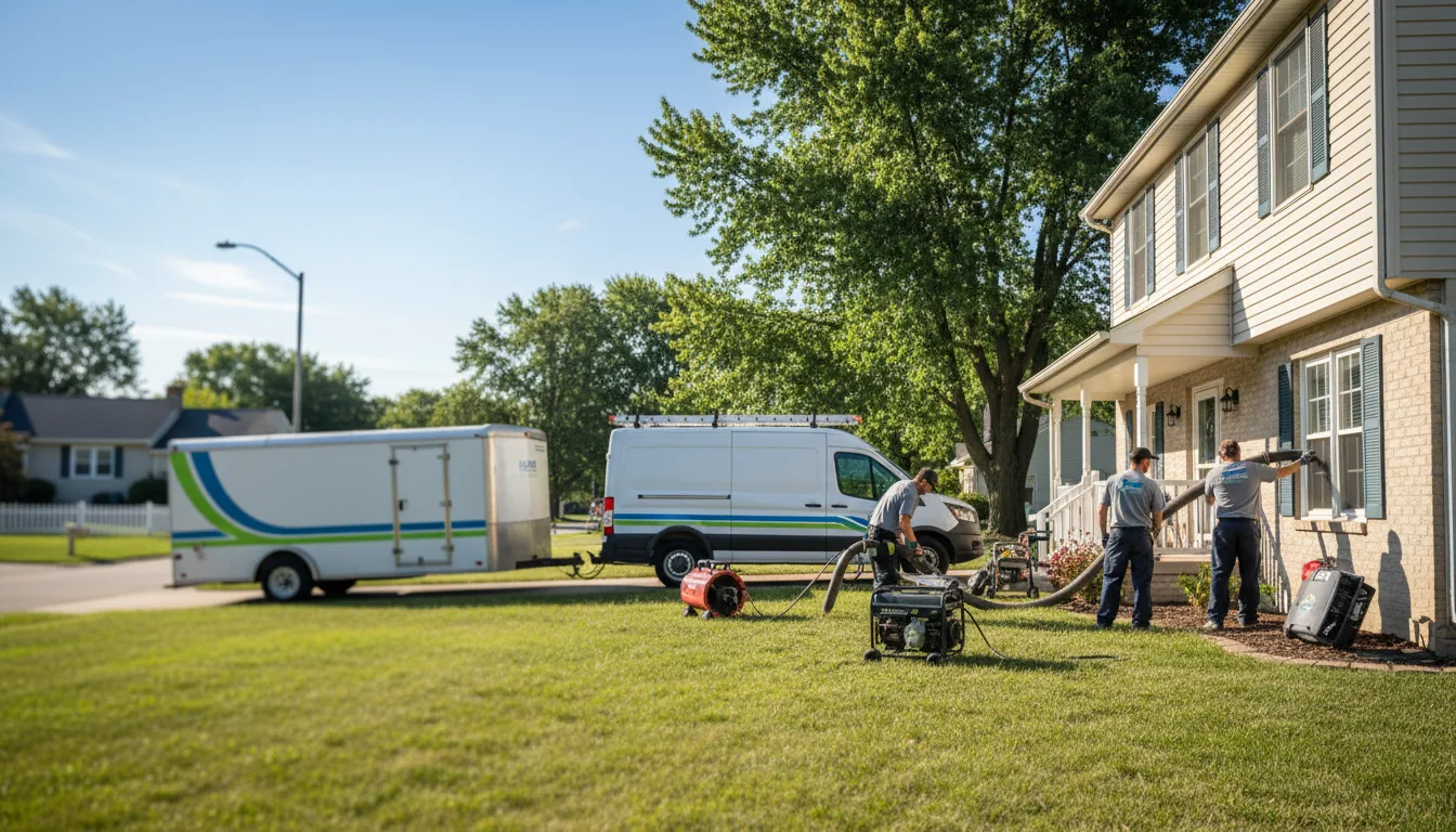 Flooded Basement Restoration And Cleanup With Repair in Hemlock, MI near me